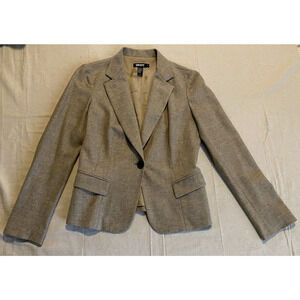 DKNY Womens Wool & Cashmere Blazer Sz 6 Office Light Brown Academia Sport Coat